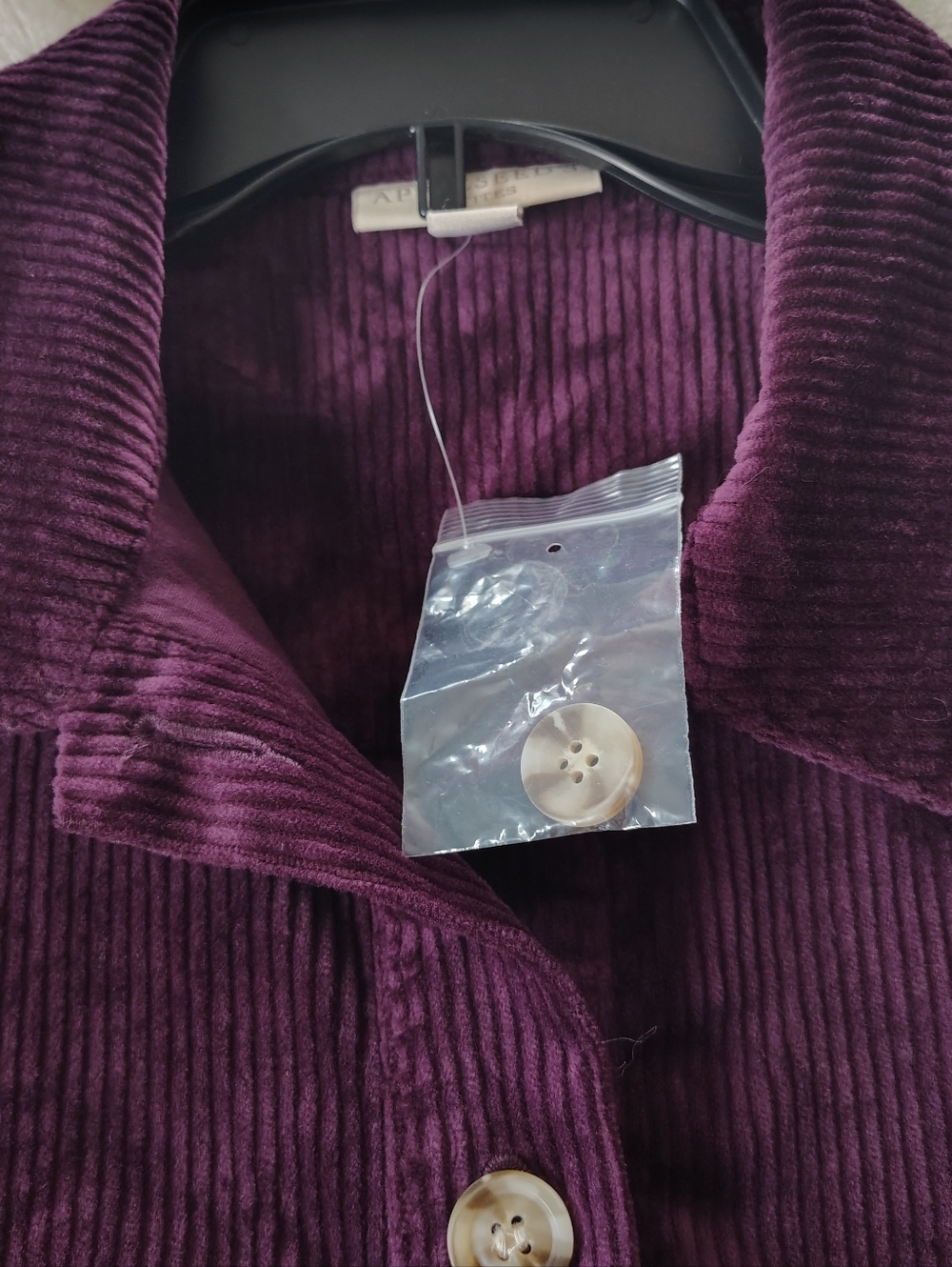 Appleseed's Corduroy Button-Up Jacket in Deep Plum PM - Picture 4 of 12